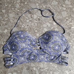 Charlotte Russe Abstract Print Bathing Suit Top